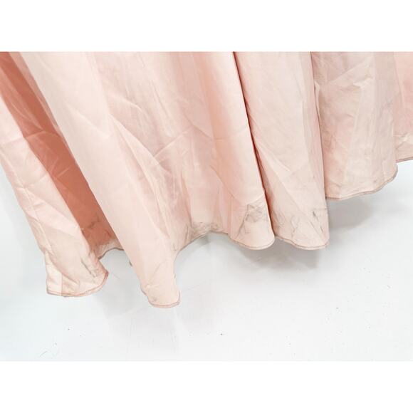 Mac Duggal Blush Pink Tied Keyhole Cold Shoulder Bishop Sleeve Gown Size 14 - Picture 6 of 7